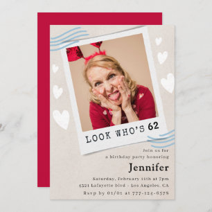 Foto Look, der 62. Geburtstag Einladung