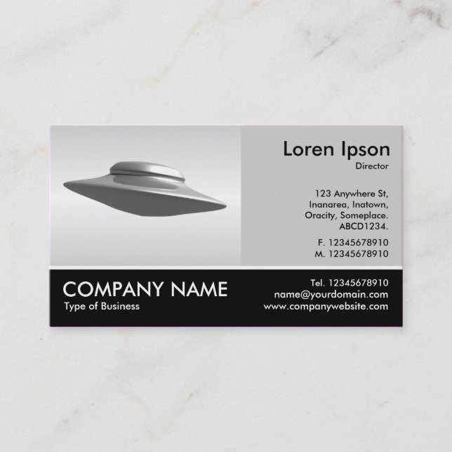 Foto - Lt Gray - Flying Saucer Visitenkarte (Vorderseite)