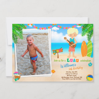 Foto Luau Einladung zum Geburtstag Hawaii