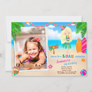 Foto Luau Einladung zum Geburtstag Hawaii