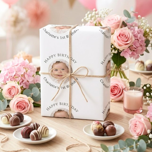 Foto Mädchen Geburtstag Geschenkpapier (Von Creator hochgeladen)