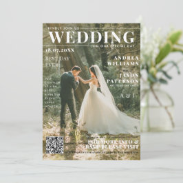 Foto Magazine Cover Wedding Einladung