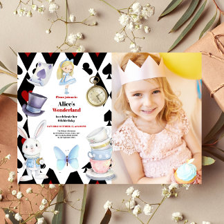 Foto Magische Alice im Wunderland Geburtstag Einladung
