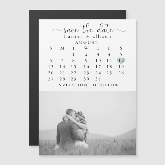 Foto Magnet | SAVE THE DATE (Vorne/Hinten)