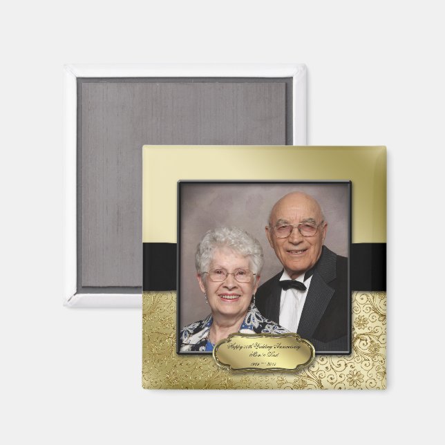 Foto Magnet zum 50. Geburtstag (Vorderseite/Rückseite)