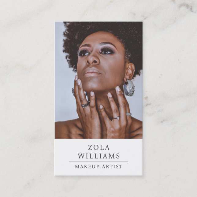 Foto Makeup Artist Business Card Visitenkarte (Vorderseite)