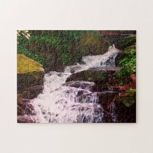 Foto-Malerei für kleine Waldflächen Wasserfall (Horizontal)
