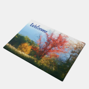 Foto-Malerei im Fall Foliage Nature Willkommen Fußmatte