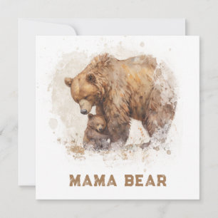 *~* Foto MAMA BÄR  Ap72 Flache Muttertags-Karte Feiertagskarte