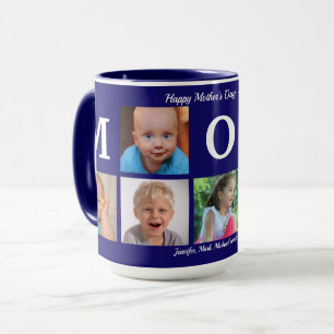 Foto Mama Collage Kaffee Navy Blue Big Combo Tasse