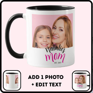 Foto Mama Gegründet Kindername Benutzerdefiniertes Tasse