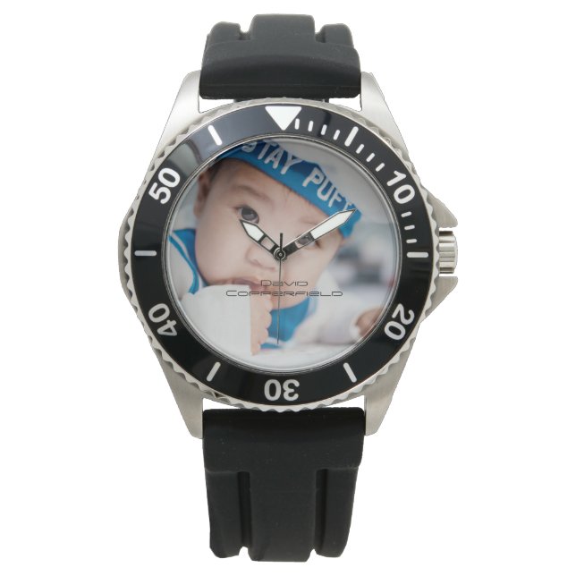 Foto Männerschwarz Armbanduhr (Vorderseite)