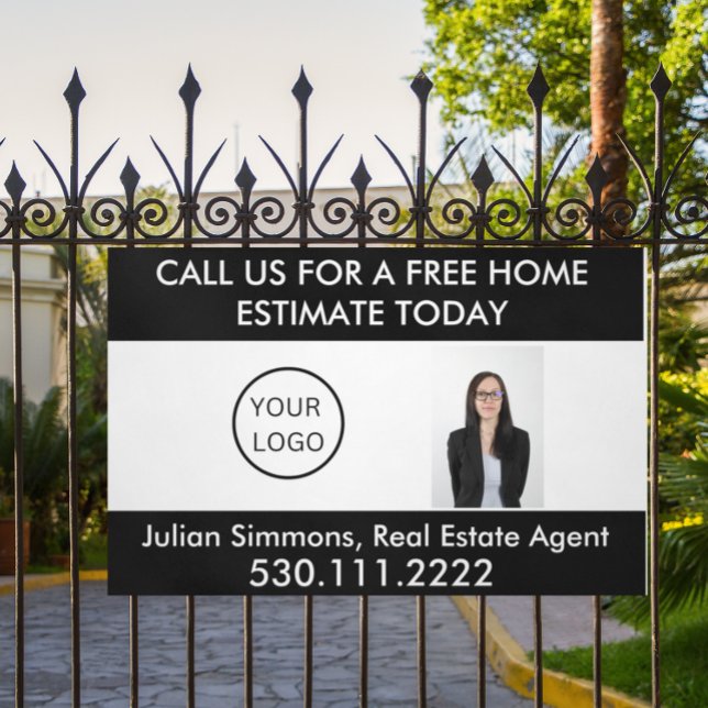 Foto-Marketing für kundenspezifische Real-Anwesen- Banner (real estate home valuation banner)