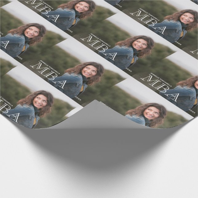 Foto MBA Grad Abschluss Geschenkpapier (Ecke)