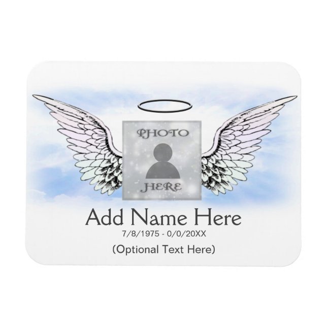 Foto Memorial Angel Wings Magnet (Horizontal)