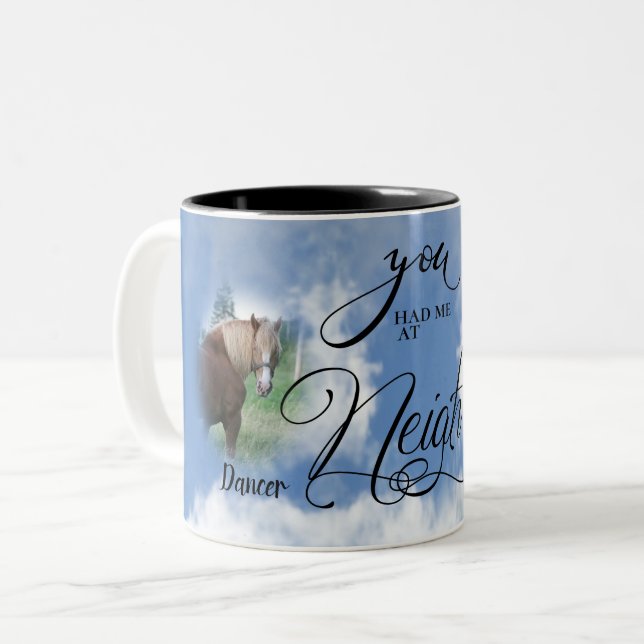 Foto Memorial Beileid Sie hatten mich in Meow Zweifarbige Tasse (Vorderseite Links)