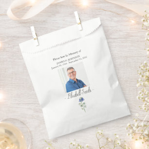 Foto Memorial Bluebell Seed Beerdigung Geschenktütchen