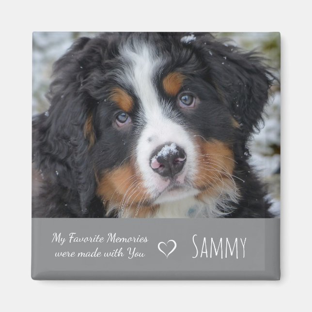 Foto-Memorial-Hund-Lover-Geschenk für Haustiere -  Magnet (Vorne)