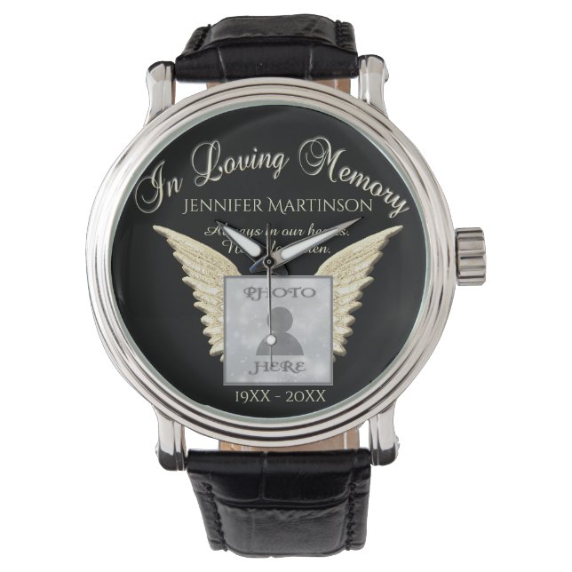 Foto Memorial in Love Memory Schlüsselanhänger Armbanduhr (Vorderseite)