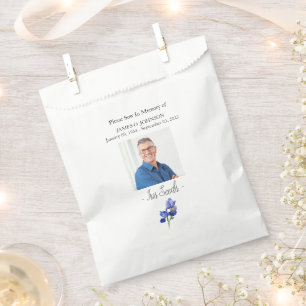 Foto Memorial Iris Seed Beerdigung Geschenktütchen