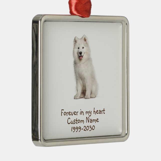 Foto-Memorial Keepake-Dog Ornament Aus Metall (Rechts)