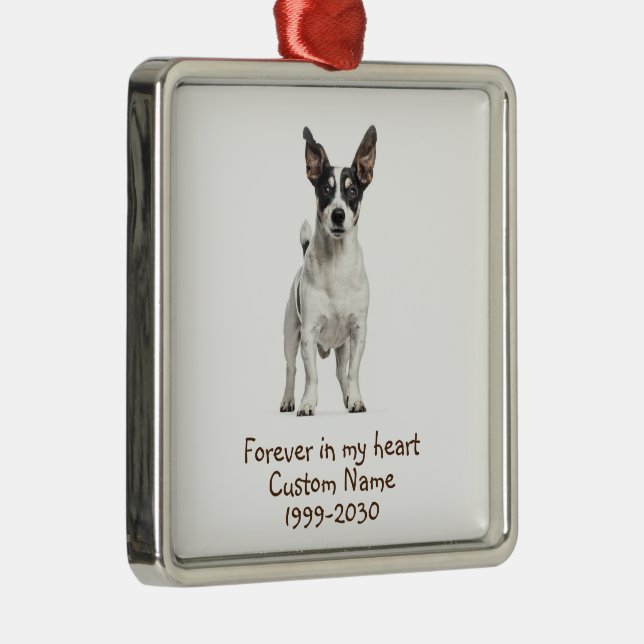 Foto-Memorial Keepake-Dog Ornament Aus Metall (Rechts)