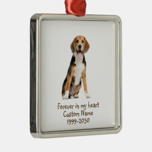 Foto-Memorial Keepake-Dog Ornament Aus Metall