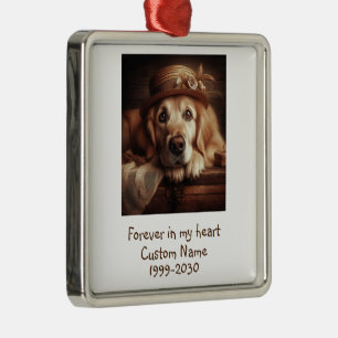 Foto-Memorial Keepake Pet Hund Ornament Aus Metall