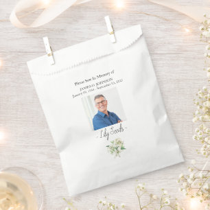 Foto Memorial Lily Seed Beerdigung Geschenktütchen