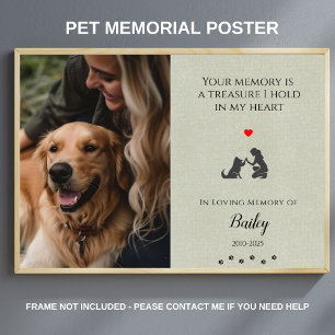 Foto-Memorial Pet Loss Zitat Personalisiert Poster