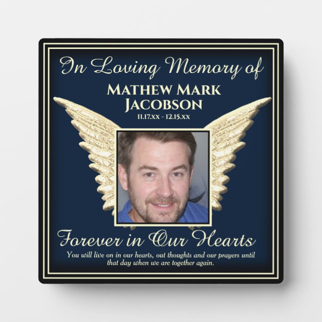 Foto Memorial Plaque Fotoplatte (Vorderseite)