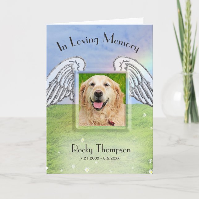 Foto Memorial Rainbow Bridge Gedicht Card Karte (Vorderseite)