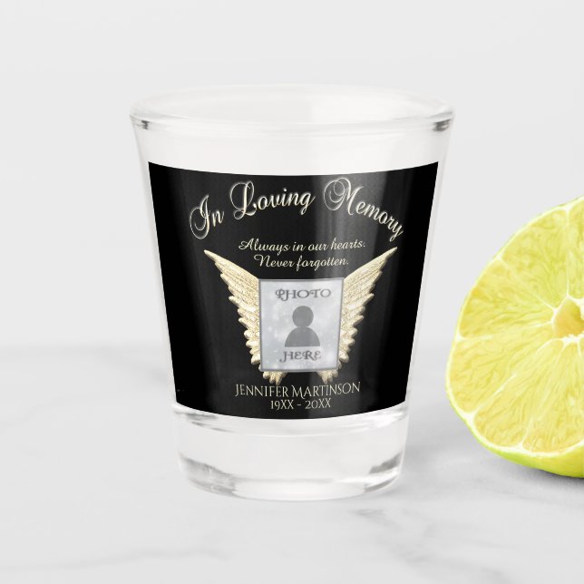 Foto-Memorial Schnapsglas (Vorderseite)