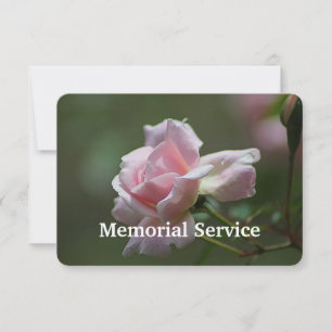 Foto-Memorial-Service Einladen von Blume zur Rose Einladung
