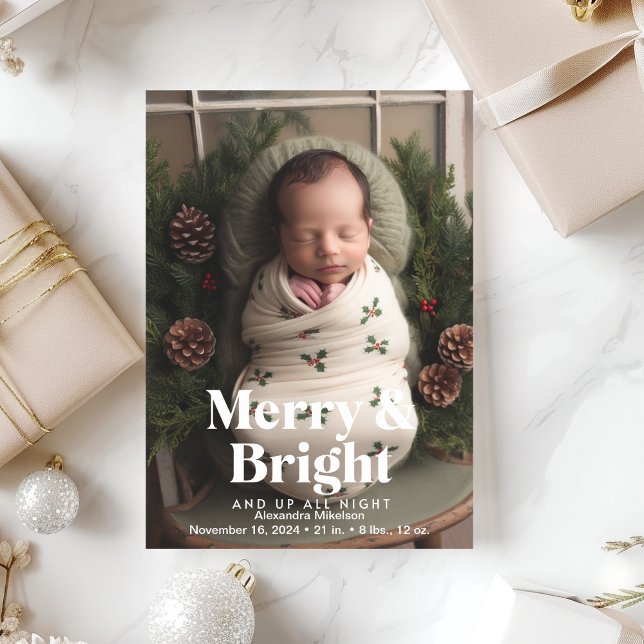 Foto Merry und Bright Birth Ankündigung (Von Creator hochgeladen)