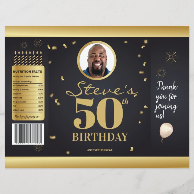 Foto Milestone Geburtstag Chip Bag Wrappers (Vorderseite)