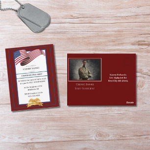 Foto Militärrenteneinladung Goldener Wappen Postkarte