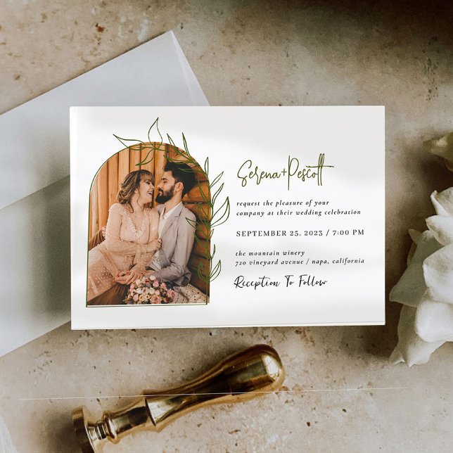 Foto Minimal Arch Hochzeit Einladung (Von Creator hochgeladen)