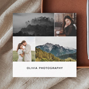 Foto Minimalistisch modern Quadratische Visitenkarte