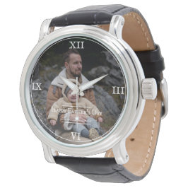 Foto Minimalistisch Vatertag | weiß Armbanduhr