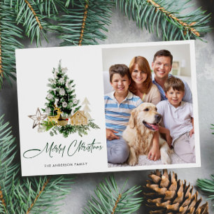 FOTO Minimalistischer Weihnachtsbaum Gruß Feiertagskarte