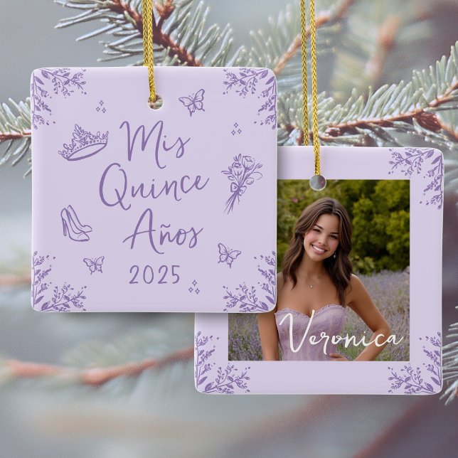 Foto "Mis Quince Años" Keramikornament (Front and Back view)