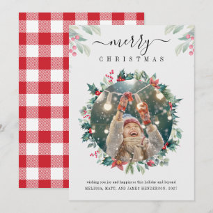 Foto Mistletoe Merry Christmas Custom Feiertagskarte