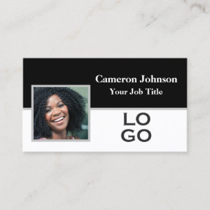 Foto mit benutzerdefiniertem Logo Visitenkarte