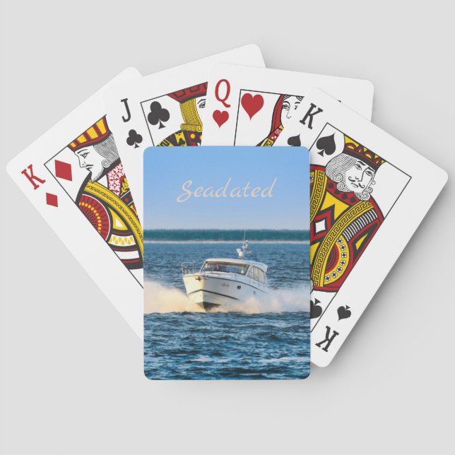 Foto mit Bootfahren Karten spielen Spielkarten (Rückseite)