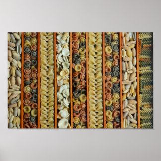 Foto mit bunten Pasta Poster