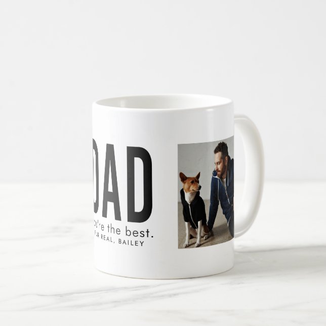 Foto mit dem höchsten Typ für Vater Kaffeetasse (VorderseiteRechts)