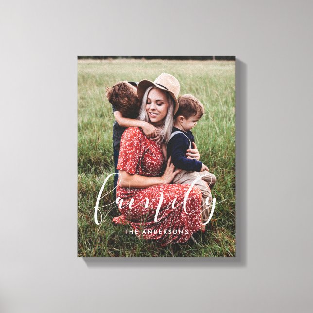 Foto mit elegantem Kalligraphieüberlagerungssystem Leinwanddruck (Vorderseite)