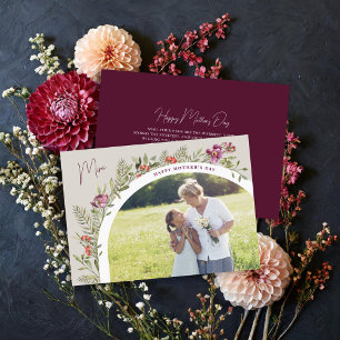 Foto mit floralen Archen Happy Mother Day Mimi Karte