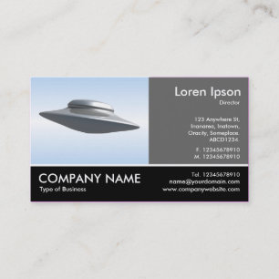 Foto mit Footen - 60pc Grau - fliegender Saucer Visitenkarte